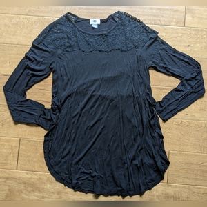Black long sleeve top